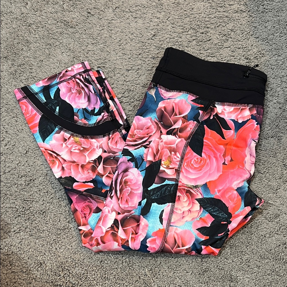 lululemon athletica Run Inspire Secret garden crop leggings